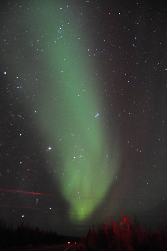 Nossa mais bela Aurora Boreal, nos céus de Tok, no Alaska